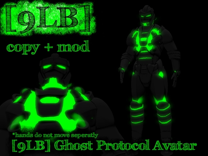 [9LB] Ghost Protocol Avatar Black/Green