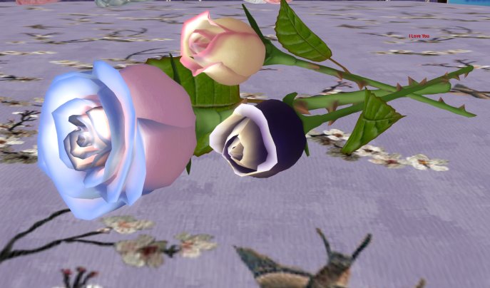 Blue & Pink Love You Roses