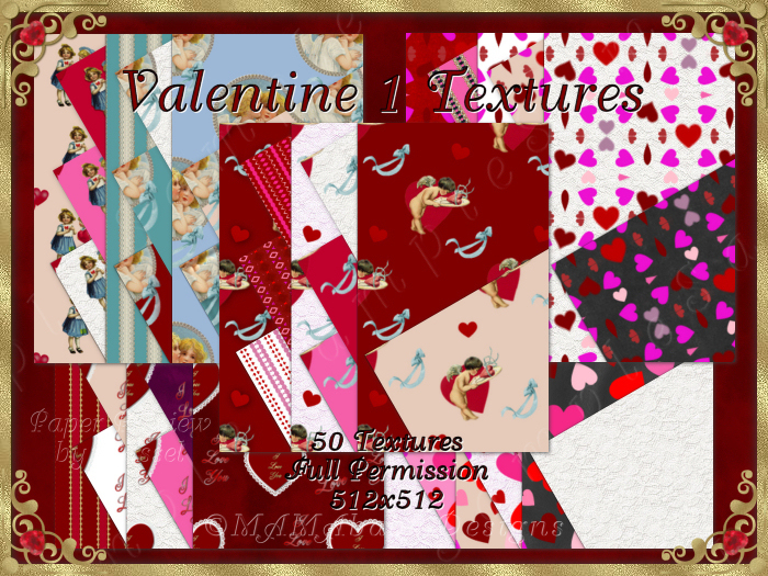50 Valentine Textures