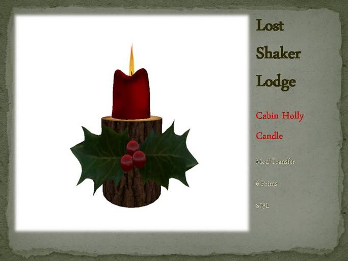LS Cabin Holly Candle