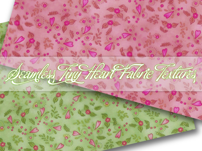 FULL PERM 2 Seamless Tiny Heart Fabric Textures