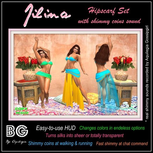 BG Jilina Hipscarf coins Set with shimmy sound Recolor HUD