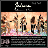 BG Bellydance Set Diamonds&Pearls Black Pearl