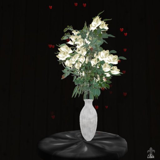 White ROSES & red HEARTS