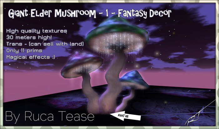 Giant Elder Magic Mushroom 1 - Fantasy Decor by Ruca Tease - BOX