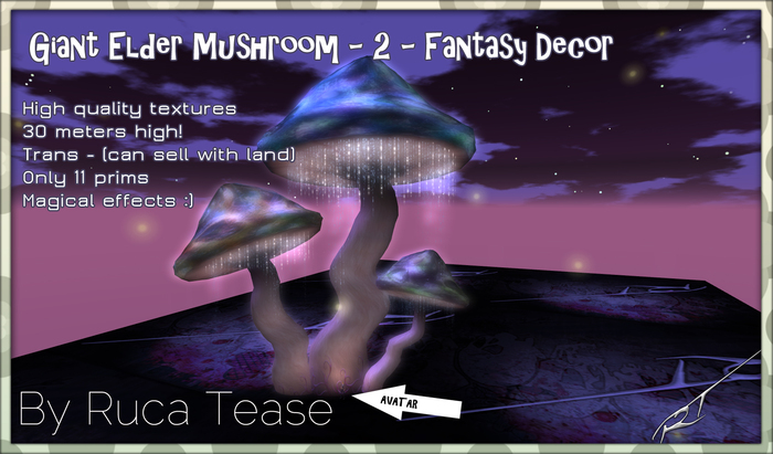 Giant Elder Magic Mushroom 2 - Fantasy Decor by Ruca Tease - BOX