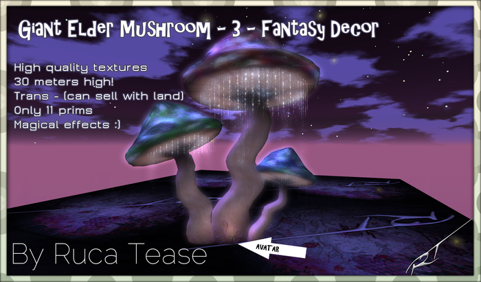 Giant Elder Magic Mushroom 3 - Fantasy Decor by Ruca Tease - BOX