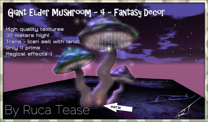 Giant Elder Magic Mushroom 4 - Fantasy Decor by Ruca Tease - BOX