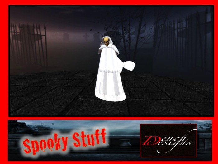 Halloween Spooky White Lady moving (with sound)
