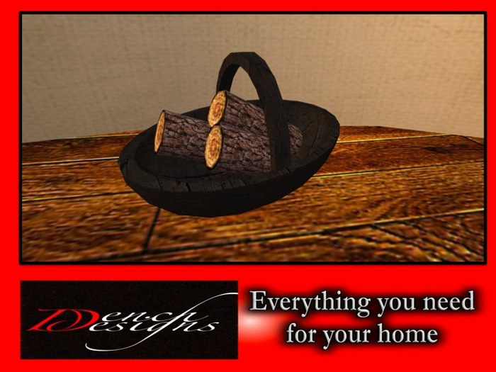 Wood Log Basket