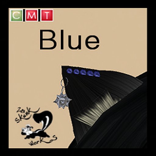 Blue Spiked Ears - Black