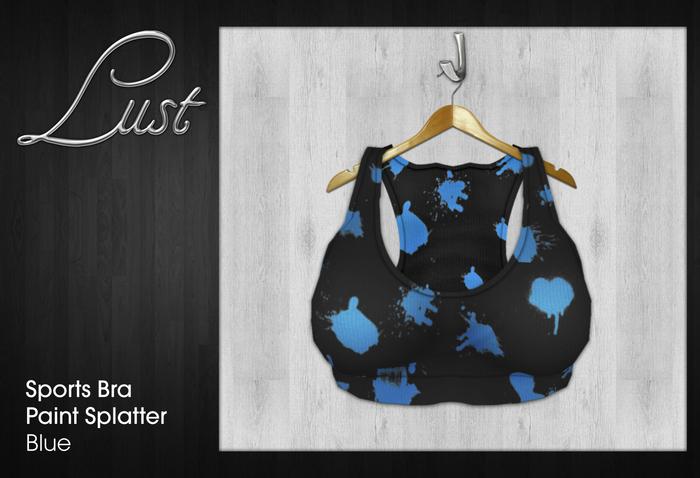 Lust - Sports Top Paint Splatter - Blue