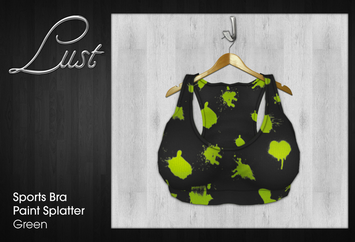 Lust - Sports Top Paint Splatter - Green
