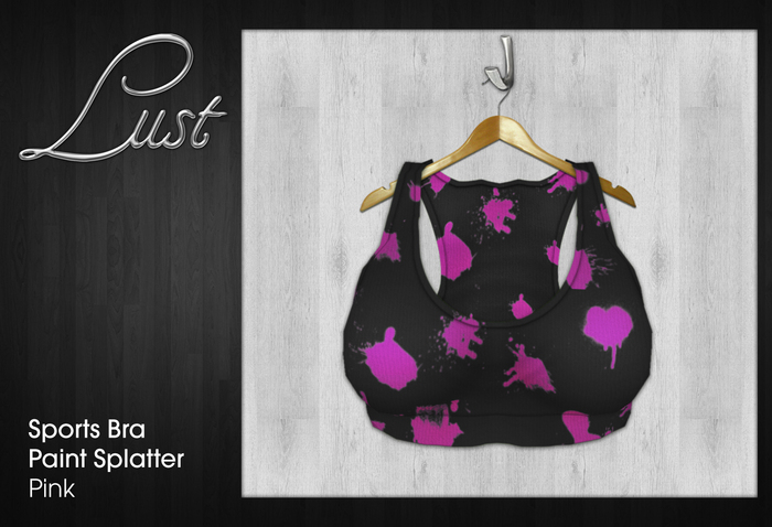 Lust - Sports Top Paint Splatter - Pink
