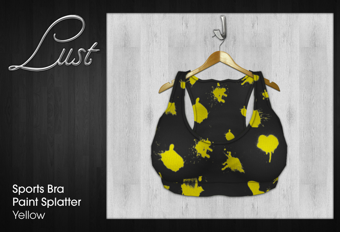 Lust - Sports Top Paint Splatter - Yellow