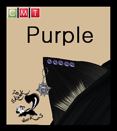 Purple Spiked Ears - Black