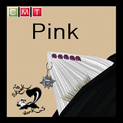 Pink Spiked Ears - White
