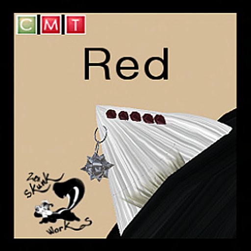 Red Spiked Ears - White