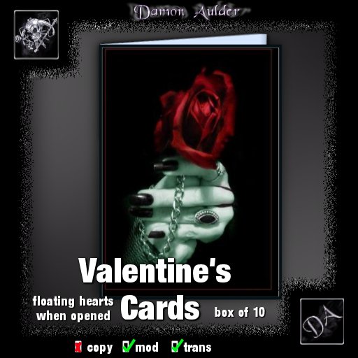 NuTec: Valentine's Cards- Gothic Rose Box of 10