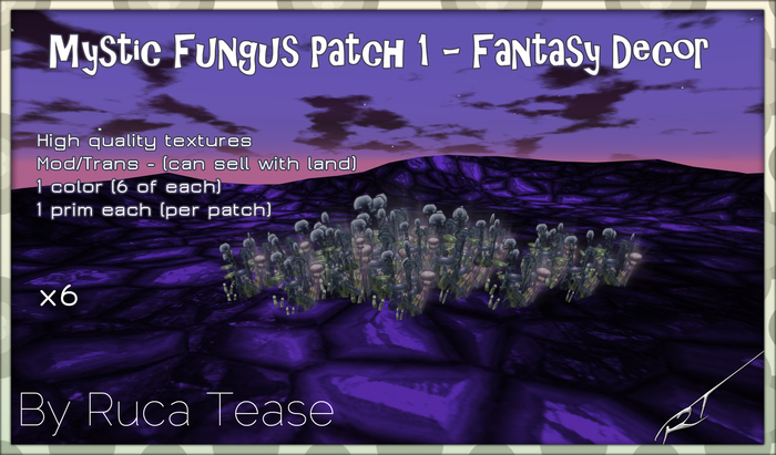 Magical Mushroom Fungus Patch 1 - Fantasy Decor by Ruca Tease - BOX