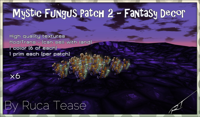 Magical Mushroom Fungus Patch 2 - Fantasy Decor by Ruca Tease - BOX