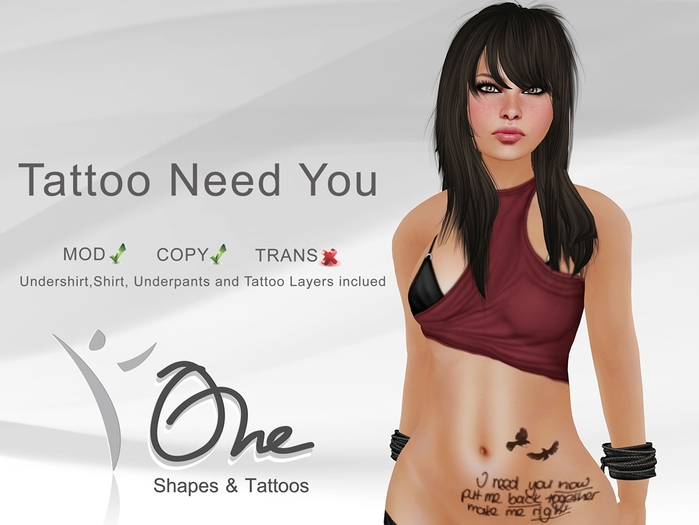 ::One Tattoos:: [Tattoo Need You] PROMO