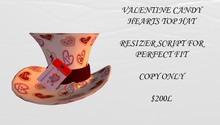 VALENTINE TOP HAT CANDY HEARTS