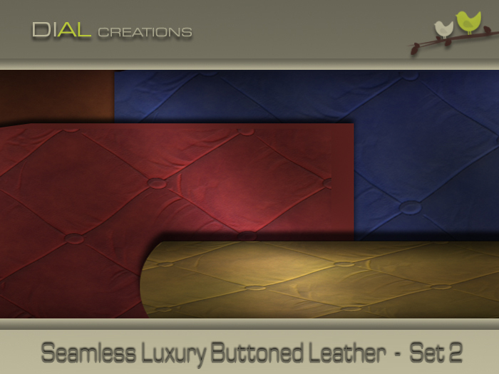 NEW !!! Seamless Luxury Buttoned Leather  -  Set 2 - Full Perm