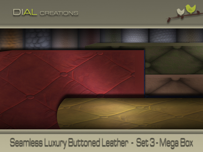 Seamless Luxury Buttoned Leather  -  Set 3 - Mega Box