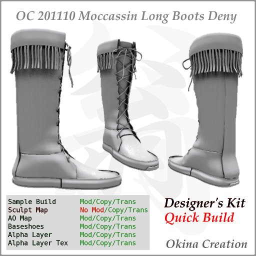 Designers kit OC 201110 Moccassin Long Boots Deny