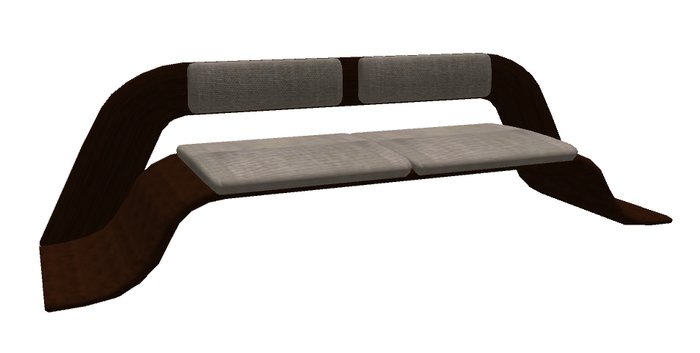 couch wood/linen
