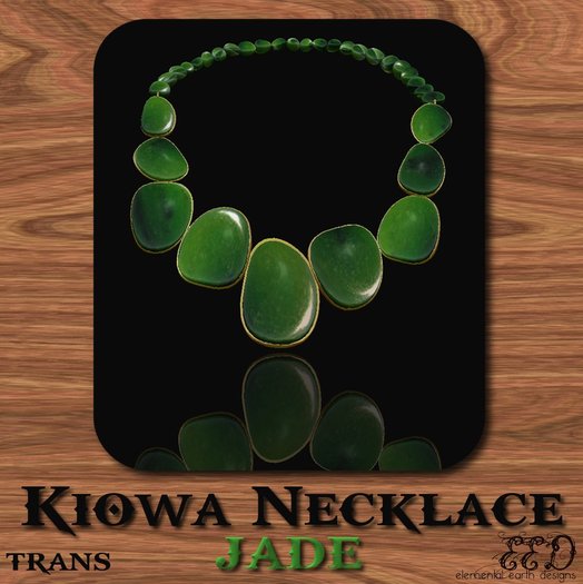 *EED* Kiowa Set~ Jade- Sculpted Stone Necklace