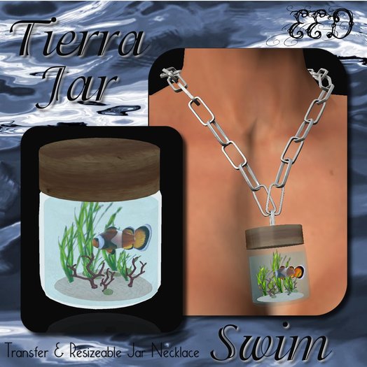 *EED* Tierra Jar~ Swim- Mini Aquarium Necklace