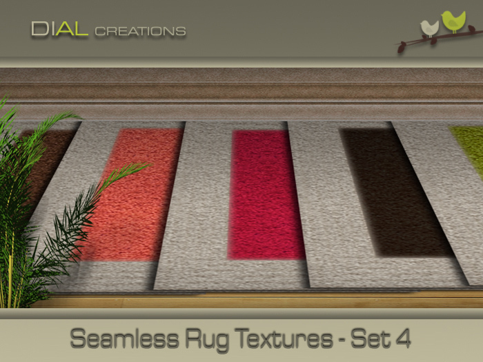 NEW!!! Classic Rug with Border Textures  -  Set 4 - Full Perm