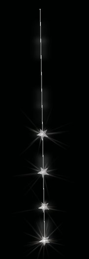 drape stars  with falling stars lights boxed
