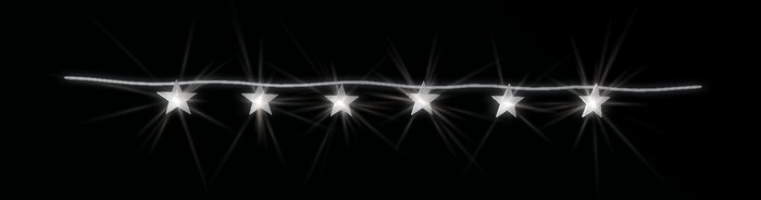 drape stars  with falling stars lights boxed
