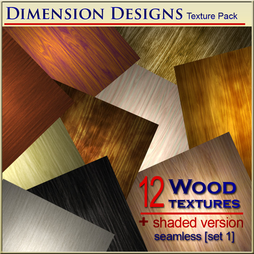 Dimension Designs Seamless Wood Textures Set 1 (includes light shadings)