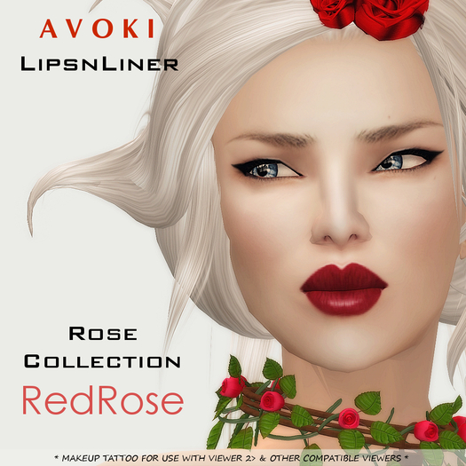 AVOKI - Lips-N-Liner - Rose Collection - Red Rose