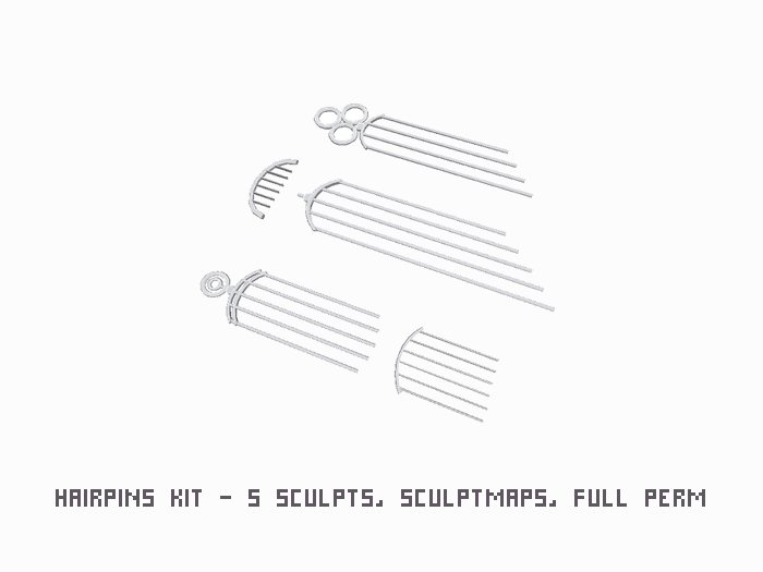 Hairpins Kit - full perm sculpt maps
