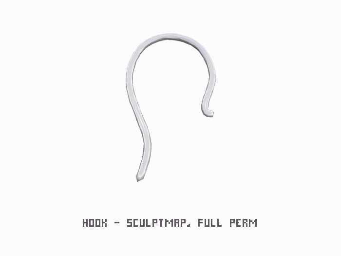 Earring Hook - full perm sculpt map