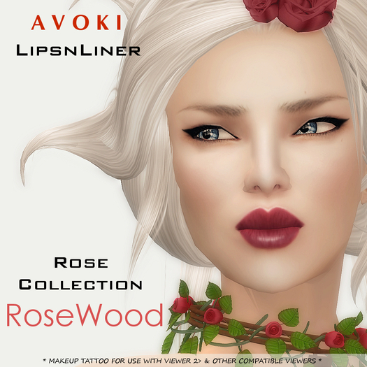 AVOKI - Lips-N-Liner - Rose Collection - RoseWood