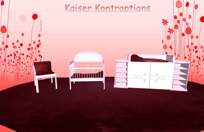 -KK- BabyDarkRed Furniture set