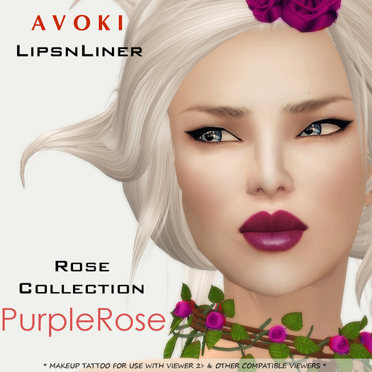 AVOKI - Lips-N-Liner - Rose Collection - PurpleRose