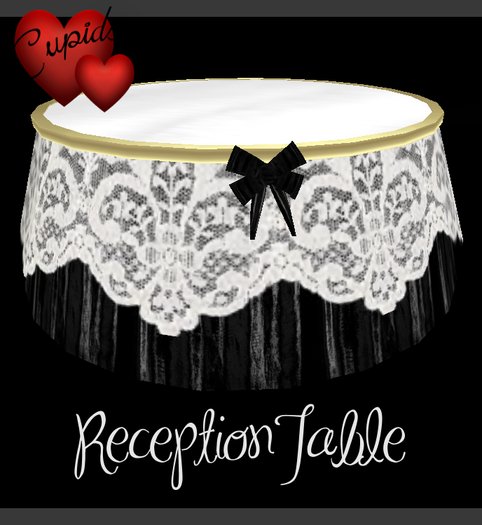 black Satin and Lace  Reception Table 2