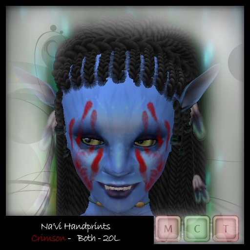 -=Crimson Na'vi Handprint.:.[Face-Both]=-