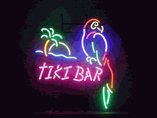 Neon Tiki Bar Sign