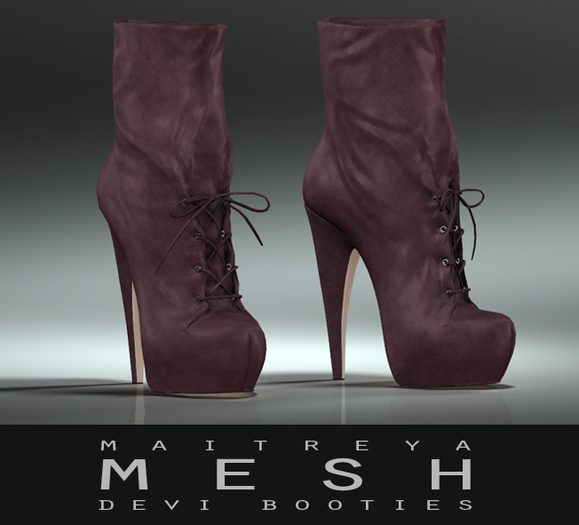 Maitreya Mesh * Devi Booties Aubergine