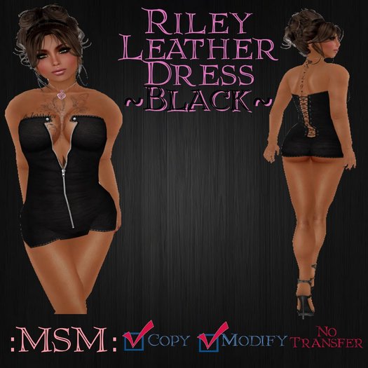 :MSM: Riley Leather Dress - Black