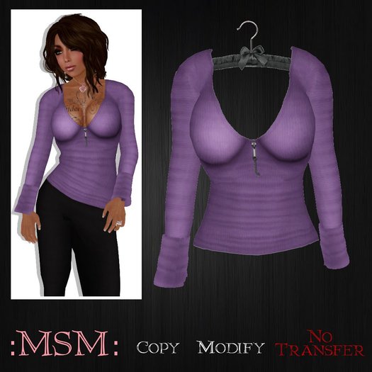 :MSM: Purple Zip Top