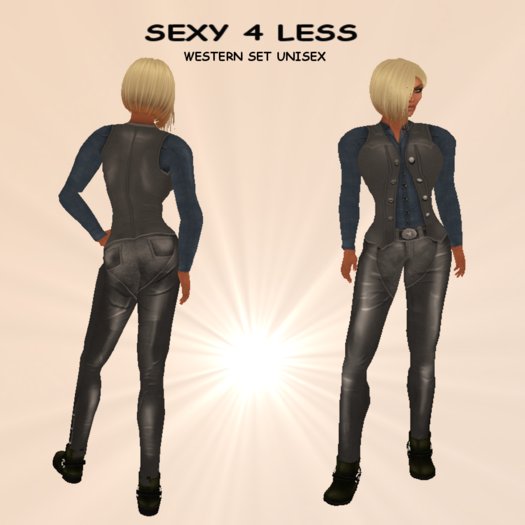 WESTERN SET BLACK WOMENS